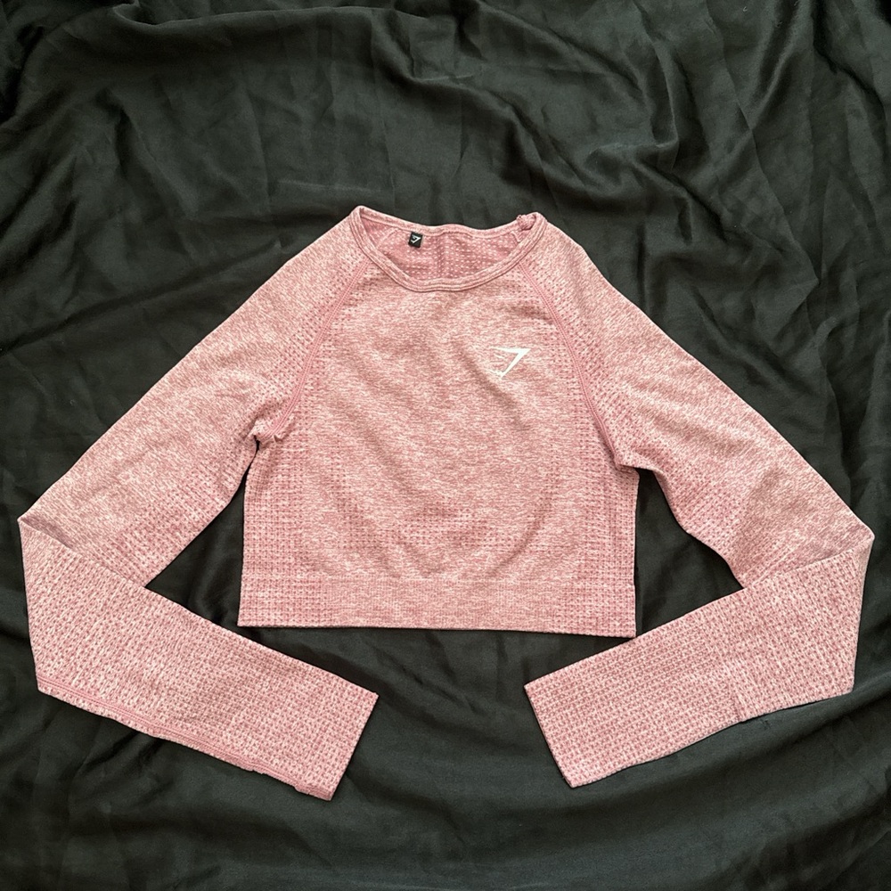 Gymshark Dusty Pink Long Sleeve Crop Top